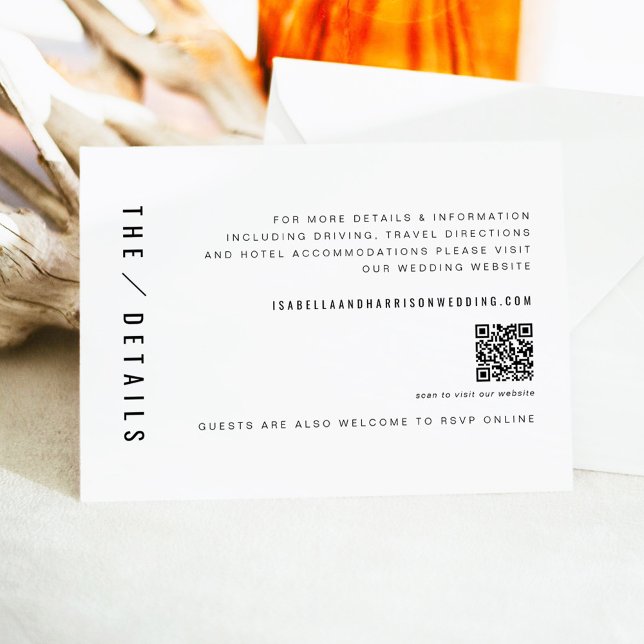 WILLOW Moderner Minimalistischer QR Code Hochzeitd Einladung (Von Creator hochgeladen)