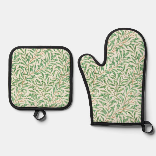 Willow Pattern, William Morris Ofenhandschuh & Topflappen-Set (Vorderseite)