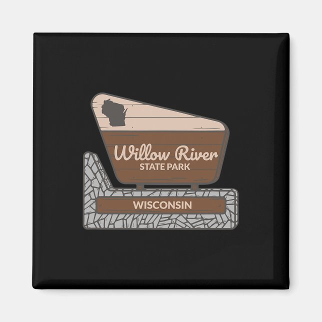 Willow River State Park Wisconsin Willkommensschil Magnet (Vorne)