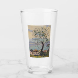 Willow Tree by the Lake (Schweizer Landschaft) Glas