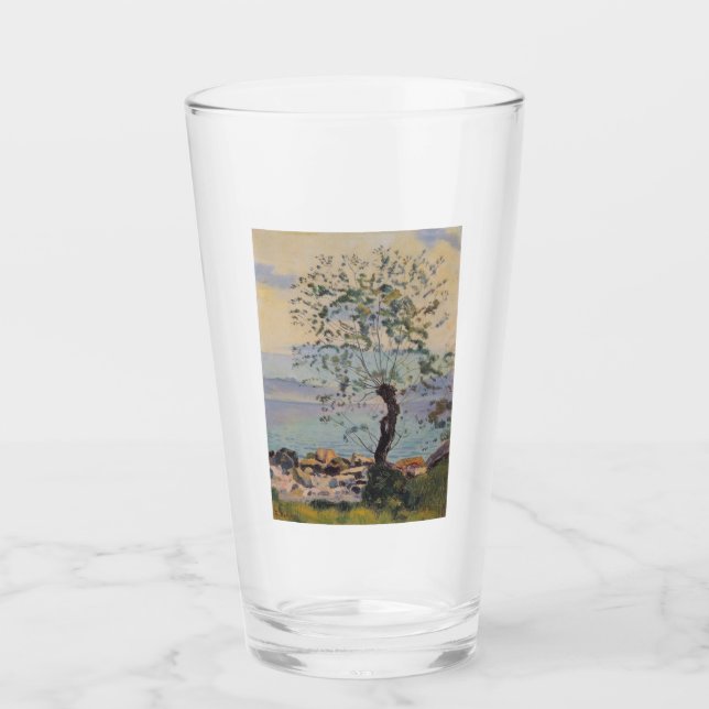 Willow Tree by the Lake (Schweizer Landschaft) Glas (Vorderseite)