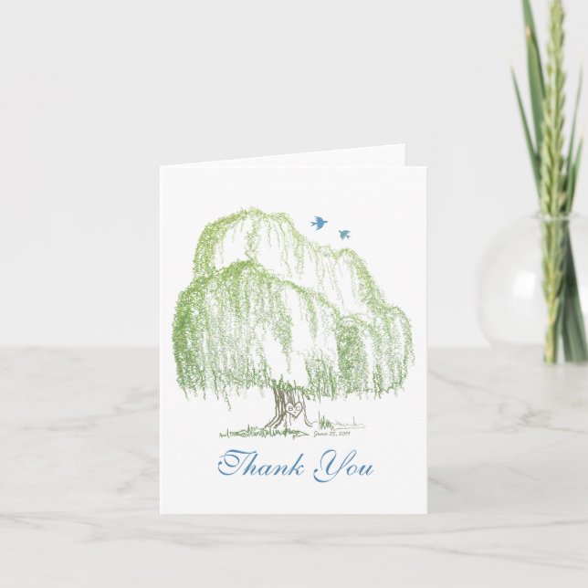 Willow Tree Hochzeit Dankeskarten Dankeskarte (Vorderseite)