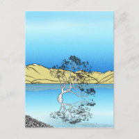 Willow tree in Lake Wanaka Neuseeland