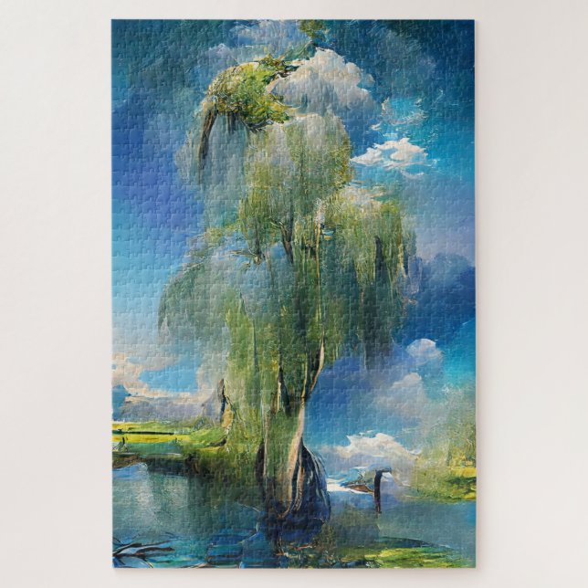 Willow tree to sky Abstrakt (Vertikal)