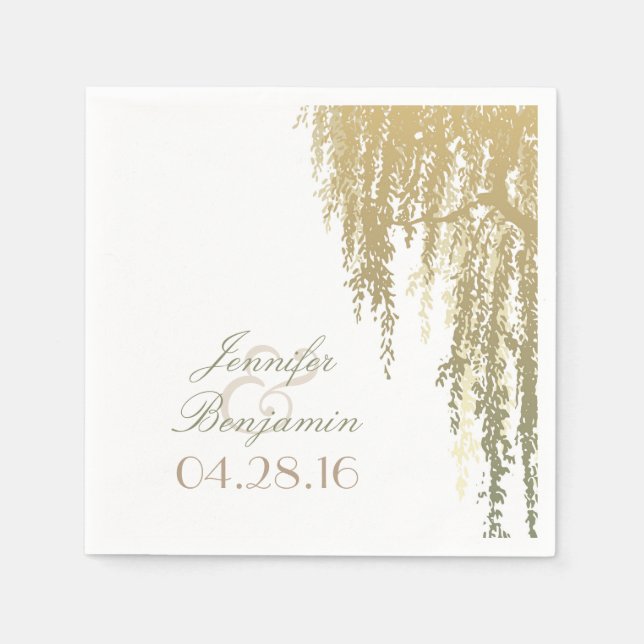 Willow Tree Wedding Serviette (Vorderseite)