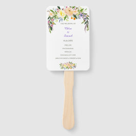 Willow und Floral Wedding Program Fächer