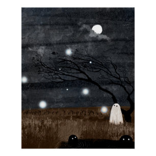 Willow Wisp Ghost Poster