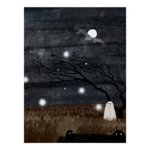 Willow Wisp Ghost Poster