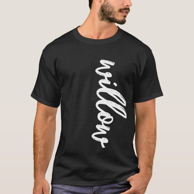 Willow Word de script cool | T-shirt personnalisé  (Devant)