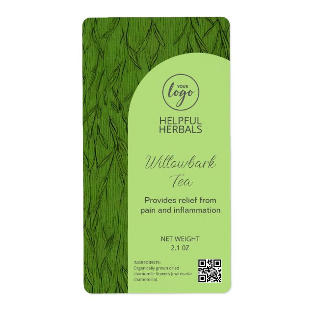 Willowbark Tea Labels (Vorne)