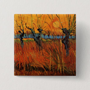 Willows at Sunset by Vincent van Gogh Button