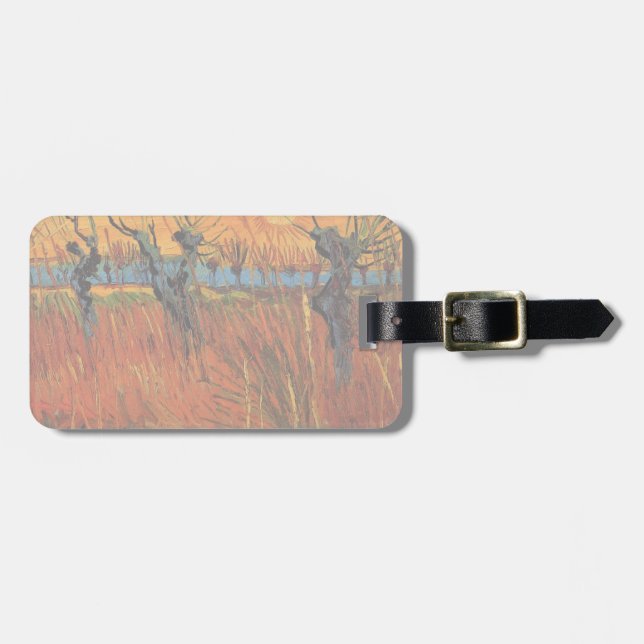 Willows at Sunset by Vincent van Gogh Gepäckanhänger (Vorderseite horizontal)