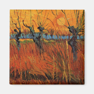 Willows at Sunset by Vincent van Gogh Magnet