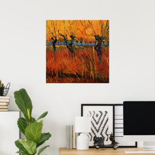 Willows at Sunset by Vincent van Gogh Poster