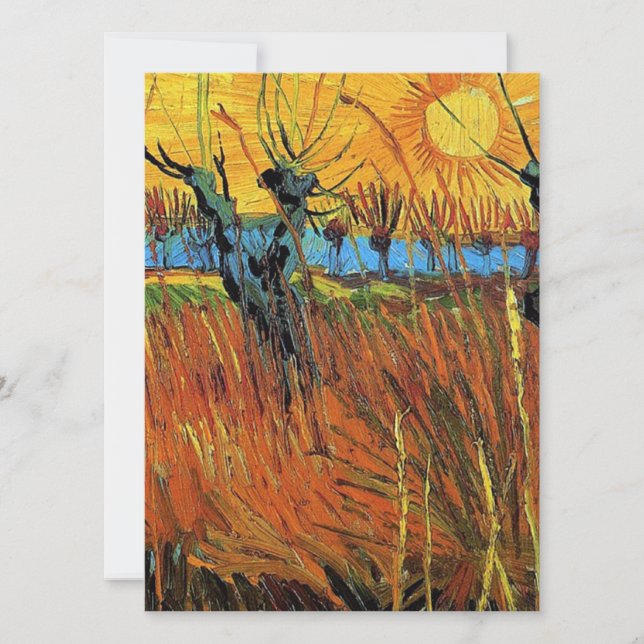 Willows bei Sunset von Vincent van Gogh. (Vorderseite)