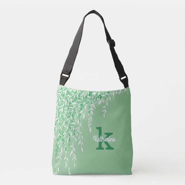 Willows Mit Monogramm Cross over Bag Tragetaschen Mit Langen Trägern (Vorderseite)