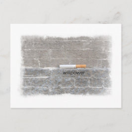 Willpower Schluss mit dem Rauchen letzte Zigarette Postkarte