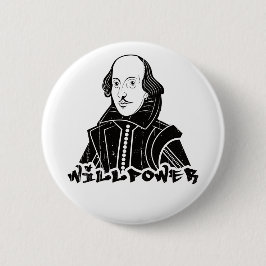 Willpower Will Shakespeare Portrait Button