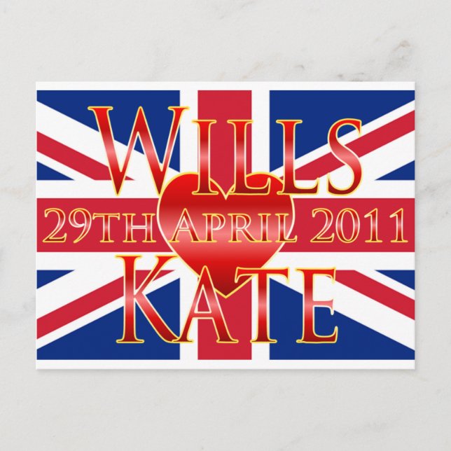 Wills & Kate Postkarte (Vorderseite)