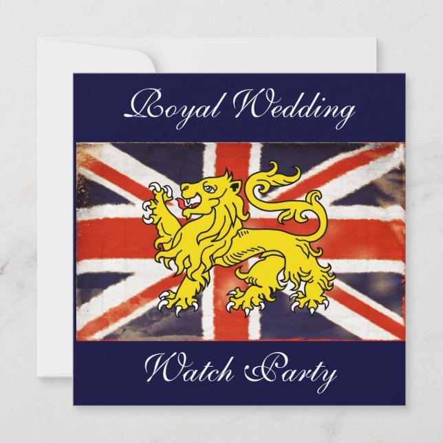Wills & Kate Royal Wedding Watch Party Einladung (Vorderseite)