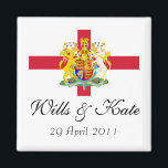 Wills und Kate Royal Wedding Keepake Magnet<br><div class="desc">Wenn Sie der königlichen Hochzeit folgen,  werden Ihnen unsere Wills und Kate Royal Wedding Keepake Magnet gefallen. Das Design zeichnet sich durch die ikonische Flagge Englands mit dem britischen Wappen aus. Spaß Geschenk für anglophile Freunde. Mengenrabatt verfügbar!</div>