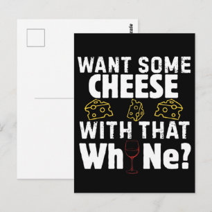 Willst du etwas Käse zu diesem Gejammer? Postkarte