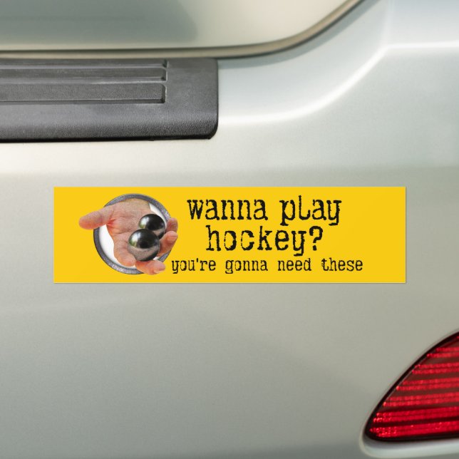 Willst du Hockey spielen? Autoaufkleber (Auf Auto)