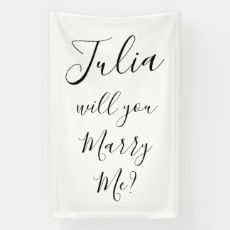 "Willst du mich heiraten"-Antragbanner, Leinenstof Banner