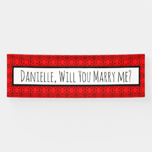 Willst du mich heiraten, Heiratsantrag Banner? Banner