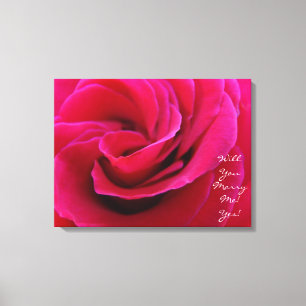 Willst du mich heiraten? Ja! Kunstpriints Rose Hoc Leinwanddruck