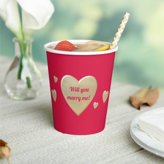 Willst du mich heiraten, personalisiert pappbecher (In Situ)