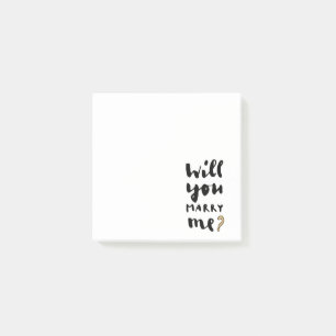 Willst du mich heiraten? post-it klebezettel