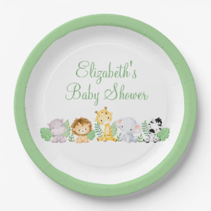 Willy chic jungle baby dusche pappteller