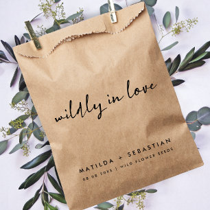 Willy in Liebe Wildblume Seeds Rustikale Hochzei Geschenktütchen