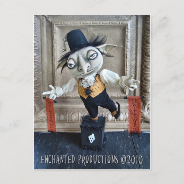Willy T. Goblin Bienvenue Carte Postale Halloween (Devant)
