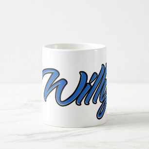 Willy Vorname Name blue Tasse Kaffeetasse