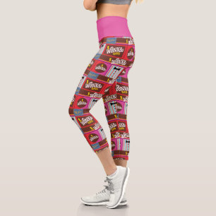 Willy Wonka Candy Pattern Capri Leggings