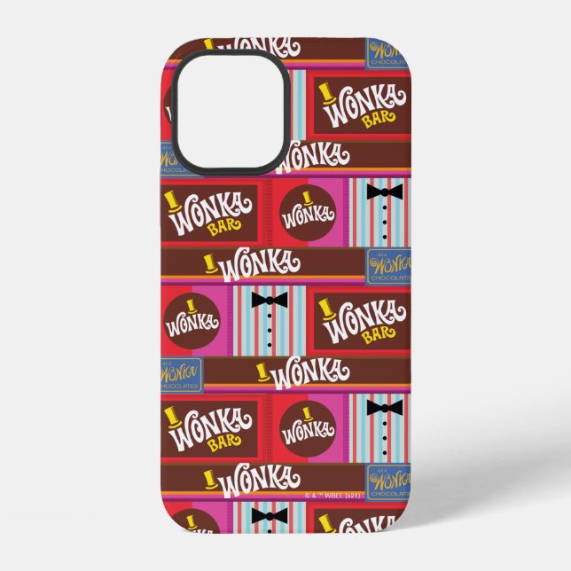 Willy Wonka Candy Pattern iPhone 12 Hülle (Rückseite)