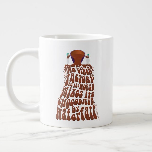 Willy Wonka Chocolate Waterfall Typografie Jumbo-Tasse (Links)