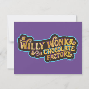 Willy Wonka & die Schokoladenfabrik Logo Mitteilungskarte