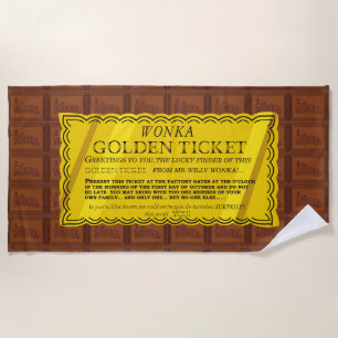 Willy Wonka Golden Ticket Strandtuch