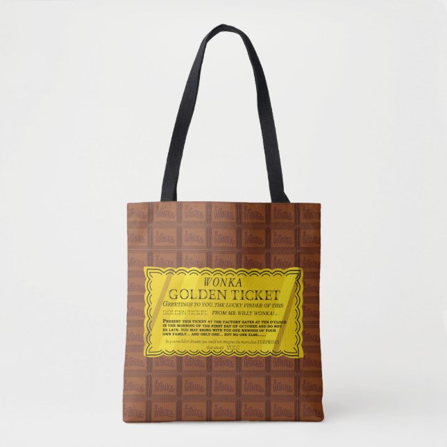 Willy Wonka Golden Ticket Tasche (Vorderseite)
