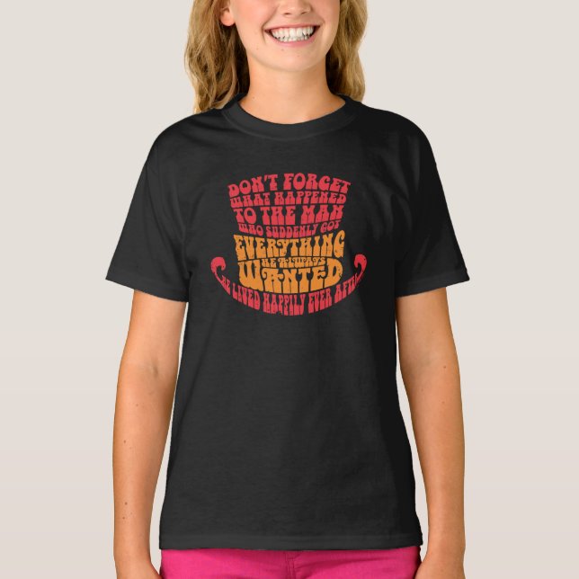 Willy Wonka Hat Typografie T-Shirt (Vorderseite)