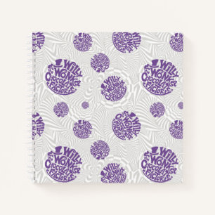Willy Wonka Logo Psychedelic Graphic Notizbuch