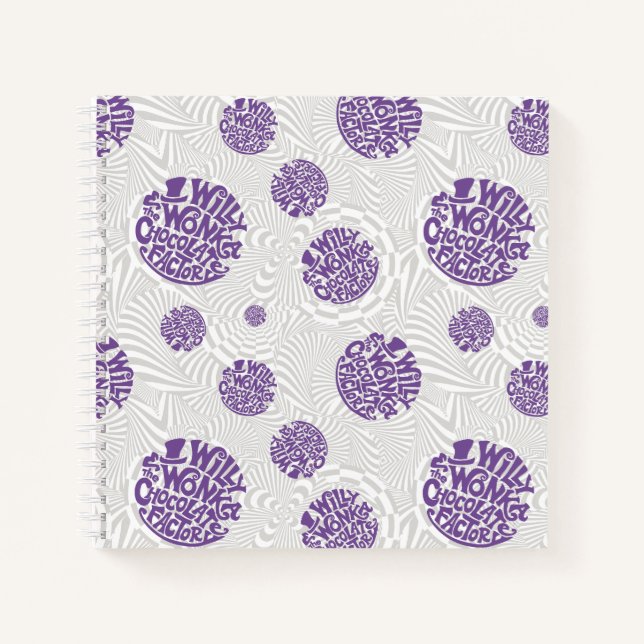 Willy Wonka Logo Psychedelic Graphic Notizbuch (Vorderseite)