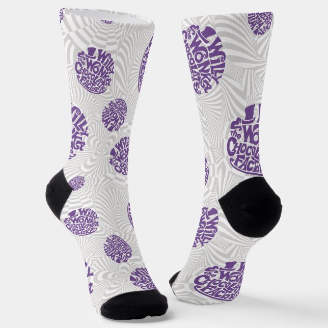 Willy Wonka Logo Psychedelic Graphic Socks Socken (Gewinkelt)