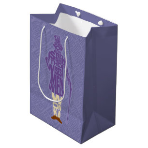 Willy Wonka Quote Silhouette Mittlere Geschenktüte