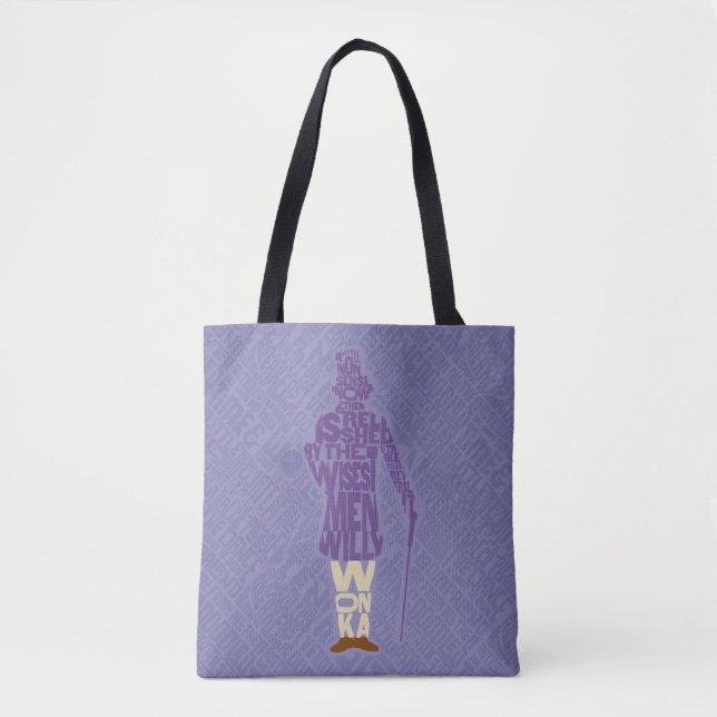 Willy Wonka Quote Silhouette Tasche (Vorderseite)