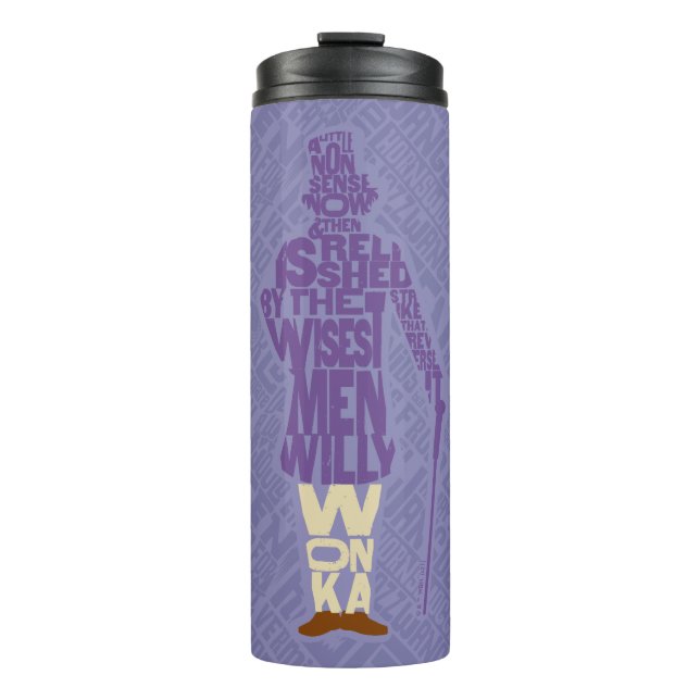 Willy Wonka Quote Silhouette Thermosbecher (Vorderseite)