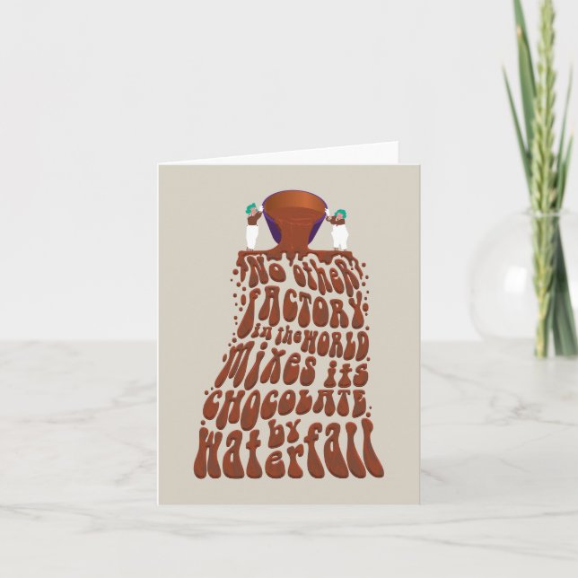 Willy Wonka Schokoladen-Wasserfall-Typografie (Vorderseite)